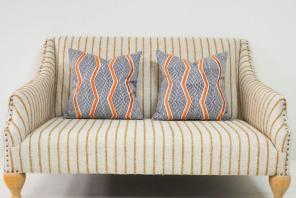 Sofa Reupholstered in Textured Woven Fabric