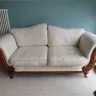 Sofa reupholstered & arms modified
