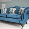 Sofa reupholstered & arms modified