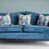 Sofa reupholstered & arms modified