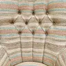 Buttoned Back Chair Reupholstery in a Colefax & Fowler Weave Fabric