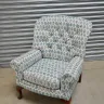 Buttoned Back Chair Recovered  in a GP&J Baker Lifestyle Woven Fabric