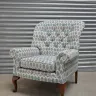 Buttoned Back Chair Recovered  in a GP&J Baker Lifestyle Woven Fabric