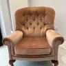 Buttoned Back Chair Recovered  in a GP&J Baker Lifestyle Woven Fabric