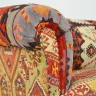 Antique Sofa Reupholstered in a Traditional Kilim Rug & Stud Detailing