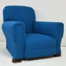 Club Style Chair Recovered in a Small Boucle Fabric