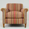 Armchair Reupholstered in a Mulberry Home Jute and Cotton Woven Fabric