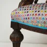 Reupholstered Wooden Captain's Chair in a Osborne & Little Cut Velvet Fabric