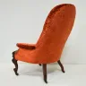 Traditional Button Back Chair Reupholstered in a J Brown Fabrics Velvet