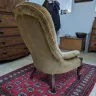 Traditional Button Back Chair Reupholstered in a J Brown Fabrics Velvet