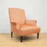 Armchair recovered in a cut velvet from Manuel Canovas