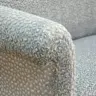 Light Blue Leopard Curved Sofa