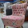 Buttoned back cocktail chair