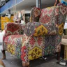 Armchair reupholstery featuring Anthropology Fabric by Warwick