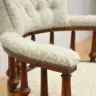 Little Antique Chair Reupholstered In a Boucle Fabric