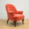 Sweet Armchair Reupholstered in a Linwood Velvet Fabric