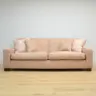 Reupholstered Square Arm Sofa in a Colefax & Fowler Fabric