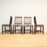 Reupholstered Dining Chairs in a Mulberry Stripe