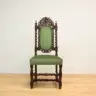 Antique Dining Chair With Contrasting Fabric