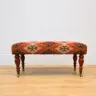 Reupholstered Ottoman in an Andrew Martin Woven Fabric
