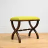 Mini Stool Reupholstered in a Lime Green Linen
