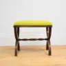 Mini Stool Reupholstered in a Lime Green Linen