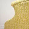 Twin Button Back Chairs in a Joyful Yellow Fabric
