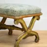 Antique Footstool in a Colefax & Fowler Fabric