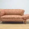 Antique Drop-Arm Sofa, Recovered in a William Morris Fabric