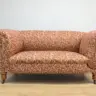 Antique Drop-Arm Sofa, Recovered in a William Morris Fabric