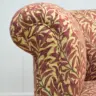 Antique Drop-Arm Sofa, Recovered in a William Morris Fabric
