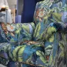 Small occasional fixed back chair transformation