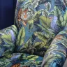 Small occasional fixed back chair transformation