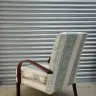 1940's Curved Wooden Arm Chair