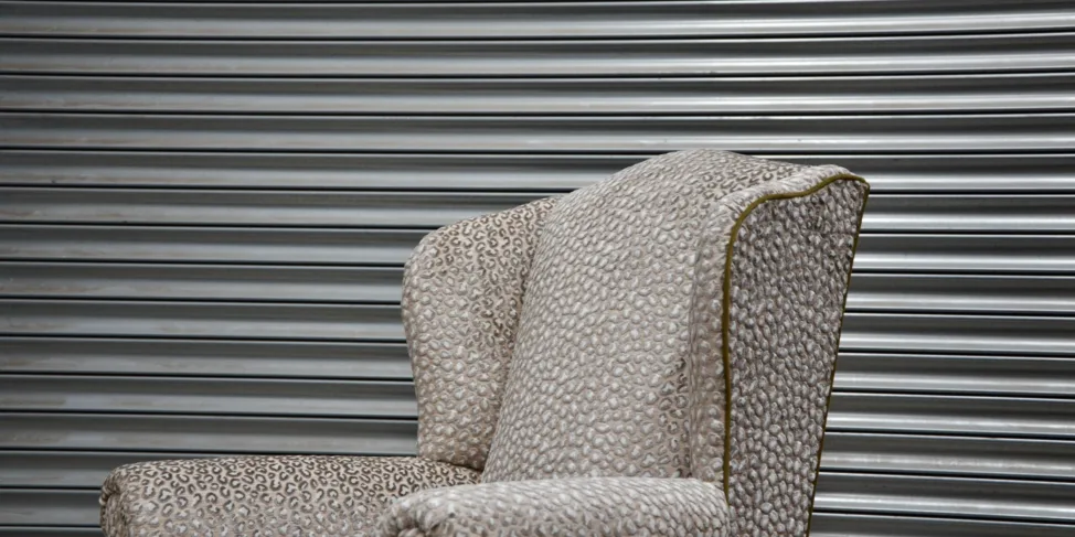 Reupholstered Wingback Chair in 'Wilde' Silver