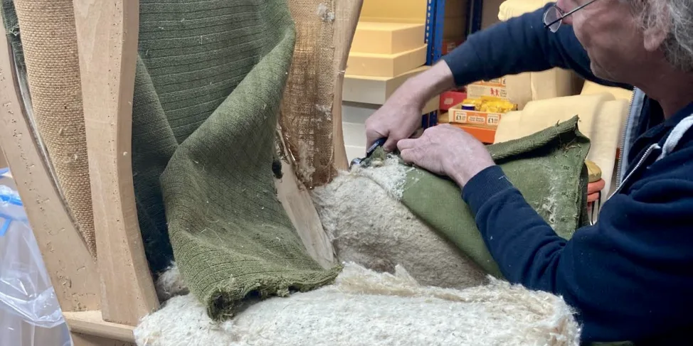 Reupholstery of a Parker Knoll Chair