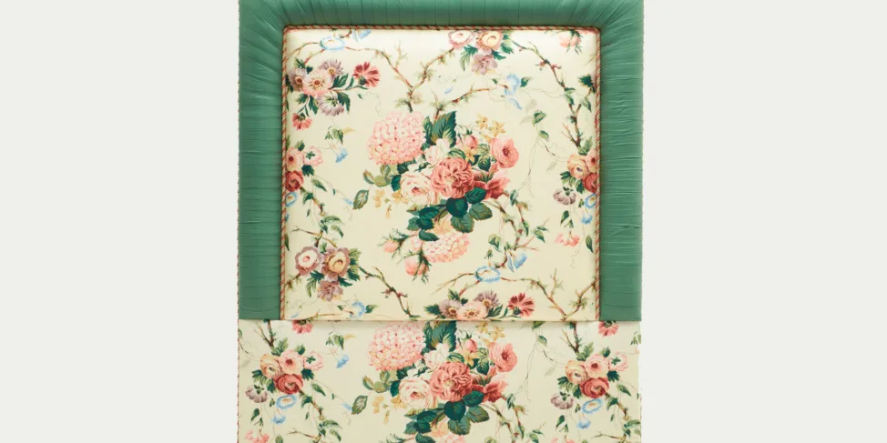 Reupholstered Floral Headboard