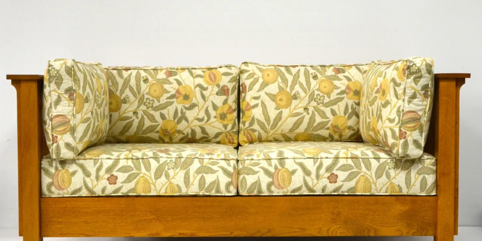 Reupholstered Wooden Framed Sofa