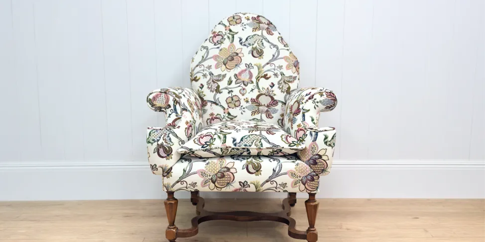 Antique Armchair Re-Covered for Trinity College Oxford