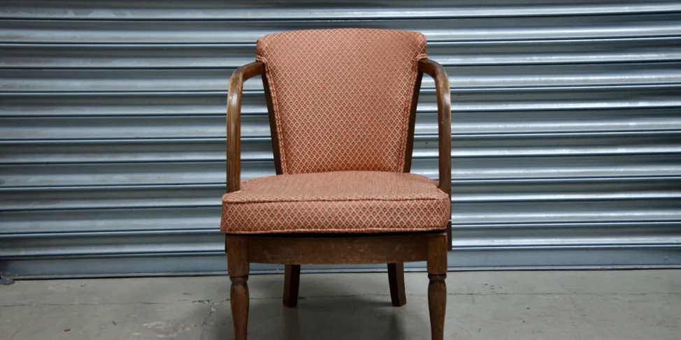 Curved Wooden Armed Chair Reupholstery
