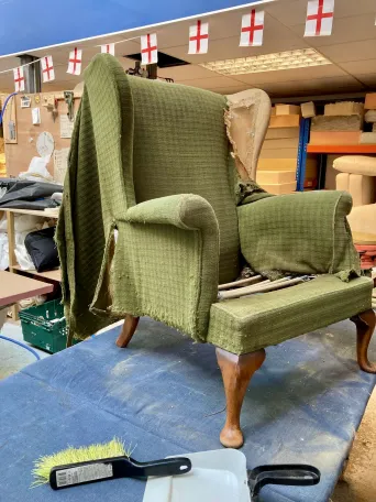 Reupholstery of a Parker Knoll Chair