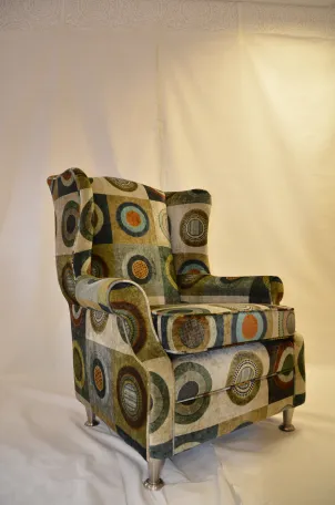 Reupholstered Wing Chair