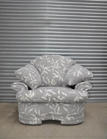 Fully Reupholstered Armchair and Three Piece Suite