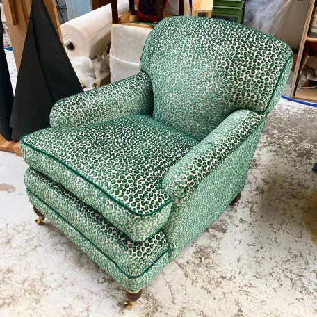 Fixed Back Howard Style Chair – Recovered