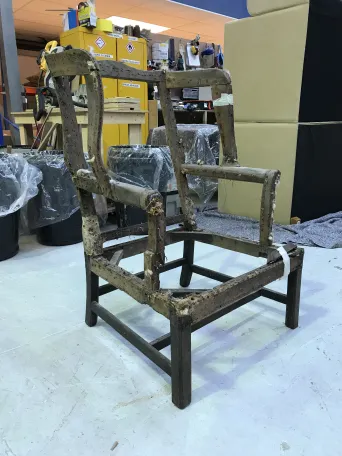 Traditional Chippendale Chair reupholstered