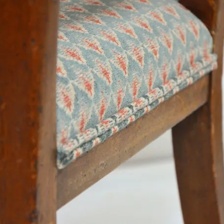 Wooden Dining Chairs Reupholstered in a Colefax & Fowler Fabric