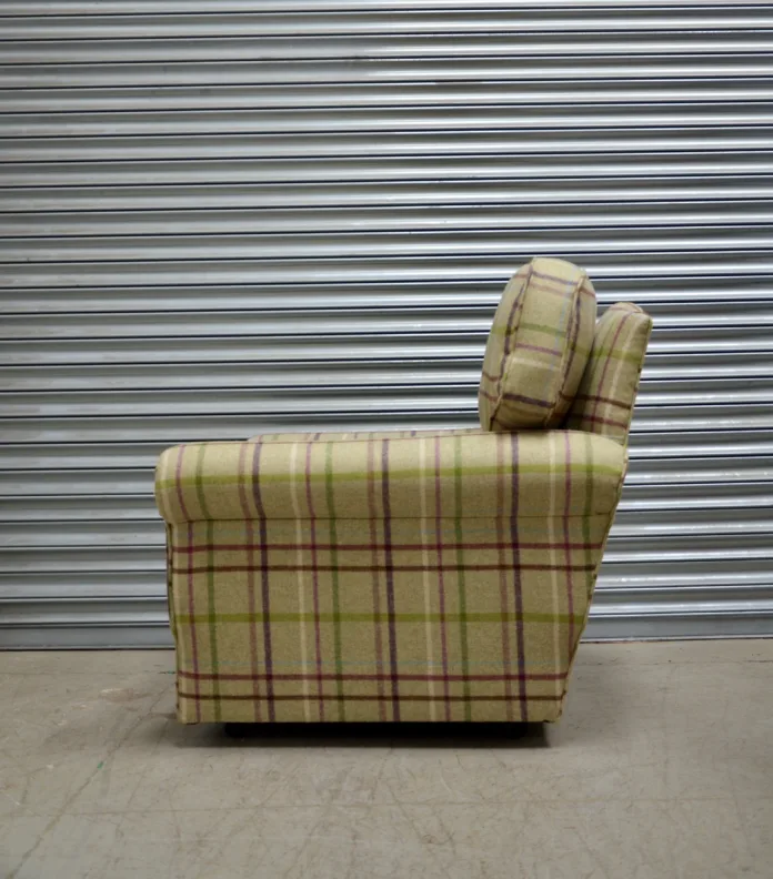 Three-Piece Suite Furniture Recovering in Multicheck, Spring Fabric
