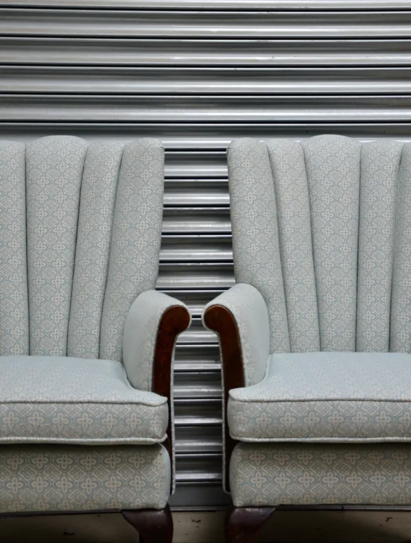 Fully Reupholstered, Fluted Back