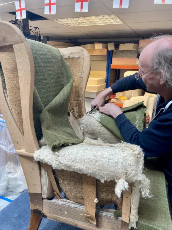 Reupholstery of a Parker Knoll Chair