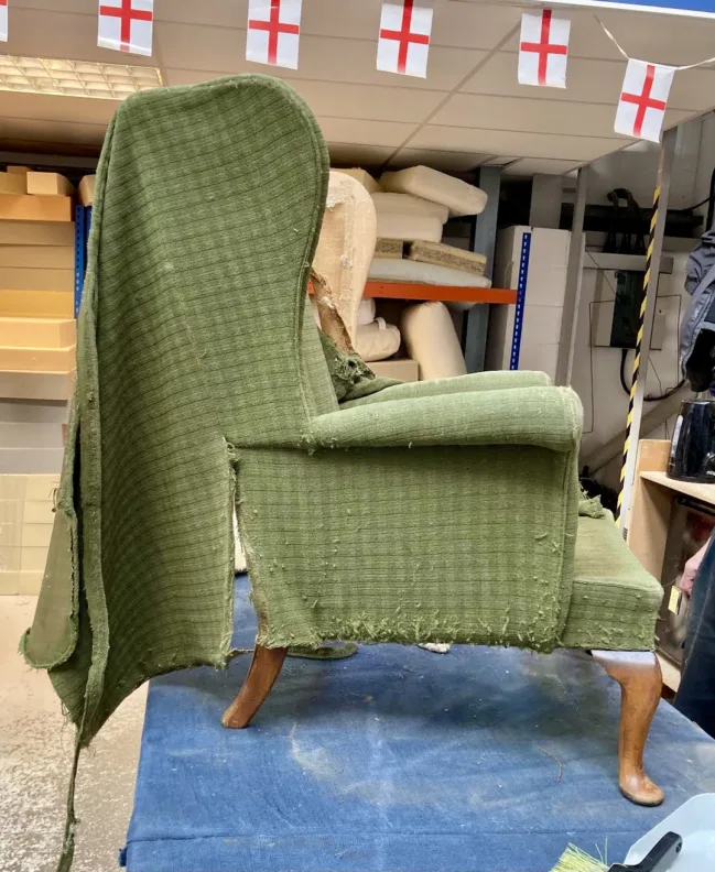 Reupholstery of a Parker Knoll Chair